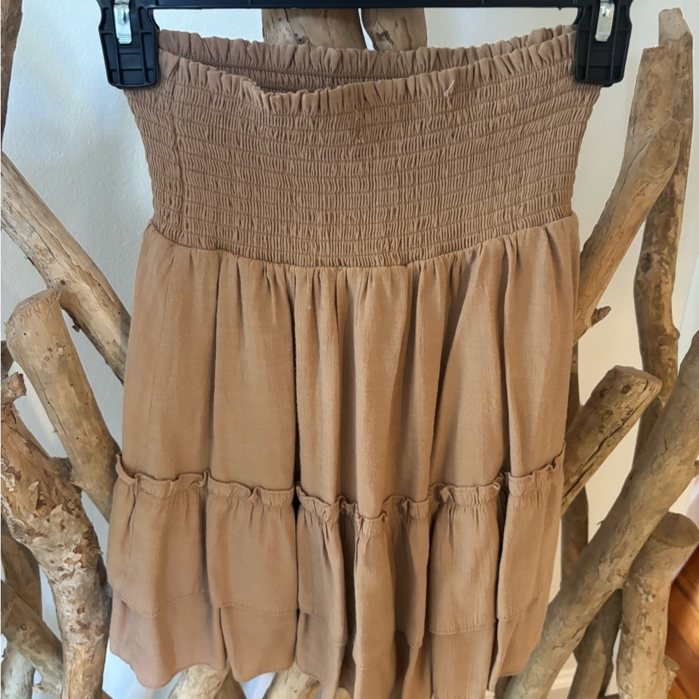 Joy Joy A-Line Skirt in Tan